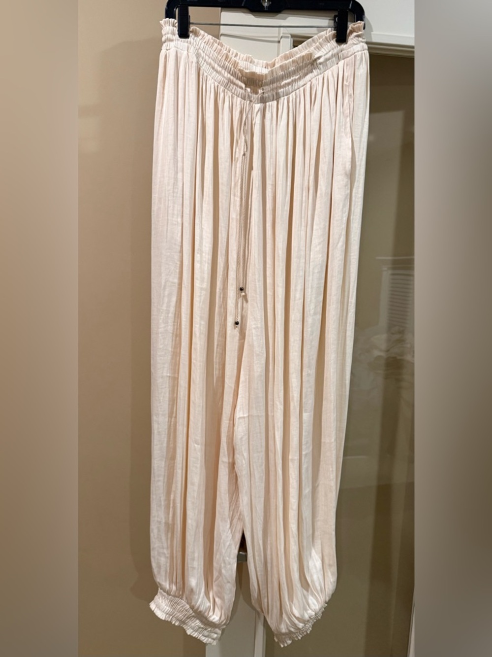 Free People Cream Wide-Leg Harem Pants - Picture 3 of 4